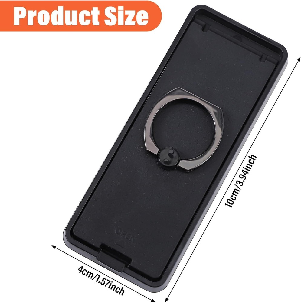 Black Universal Tablet Stands, Adjustable Foldable 360 Handle Grip Ring Holder T