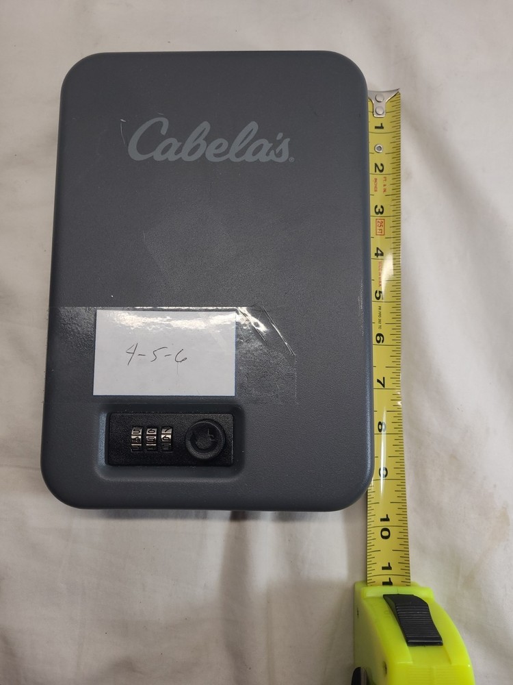 Cabela's Mini Combo Lock Box with Combination Lock grey safe