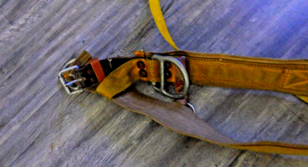 Bashlin Industries Lineman Climbing Belt, and Fall Restraint Strap, 11/32