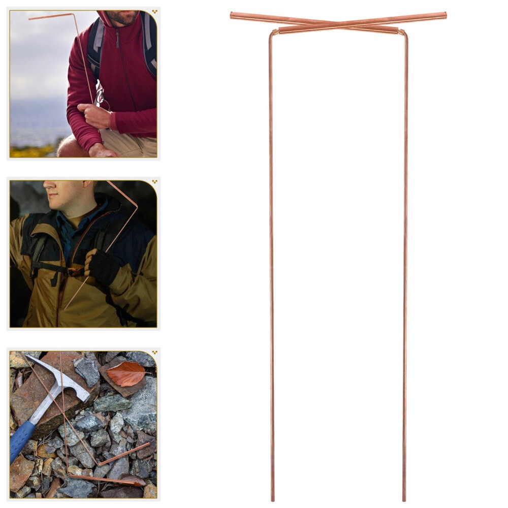 2 Pcs Copper Divination Tools Ghost Explore Equipment Outdoor Diving Rods