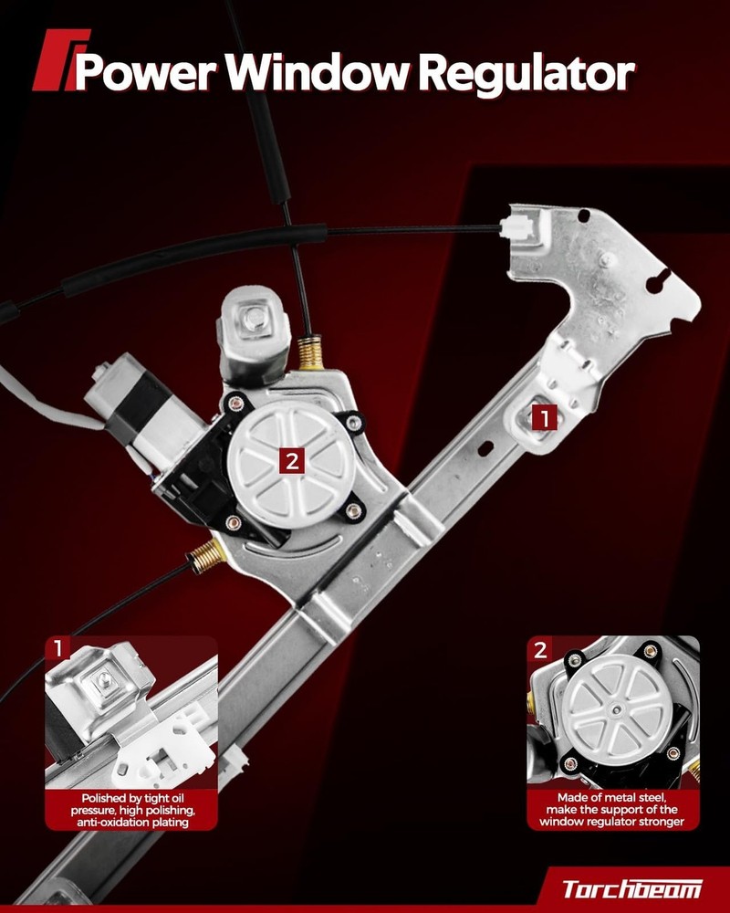 Torchbeam 741-100 Front Left Driver Side Power Window Regulator with Motor Co...