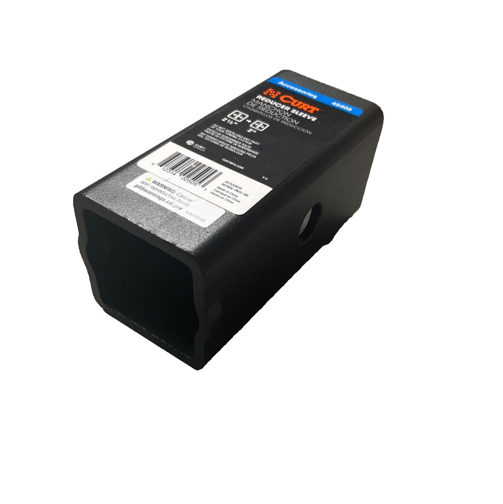 Curt 45405 Trailer Hitch Receiver Adapter Reducer Sleeve 2-1/2" To 2" Shank