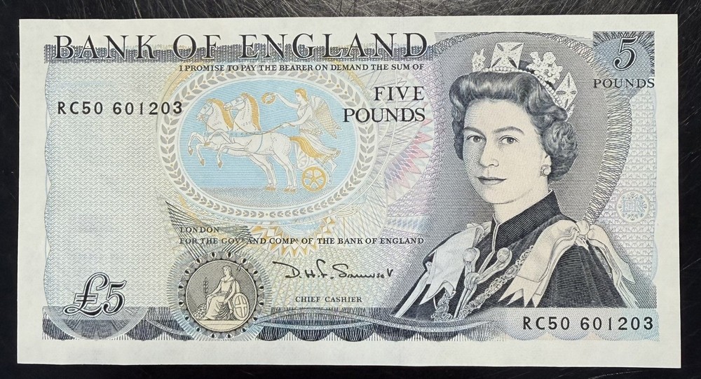 Old Five £5 Pound Note Uncirculated