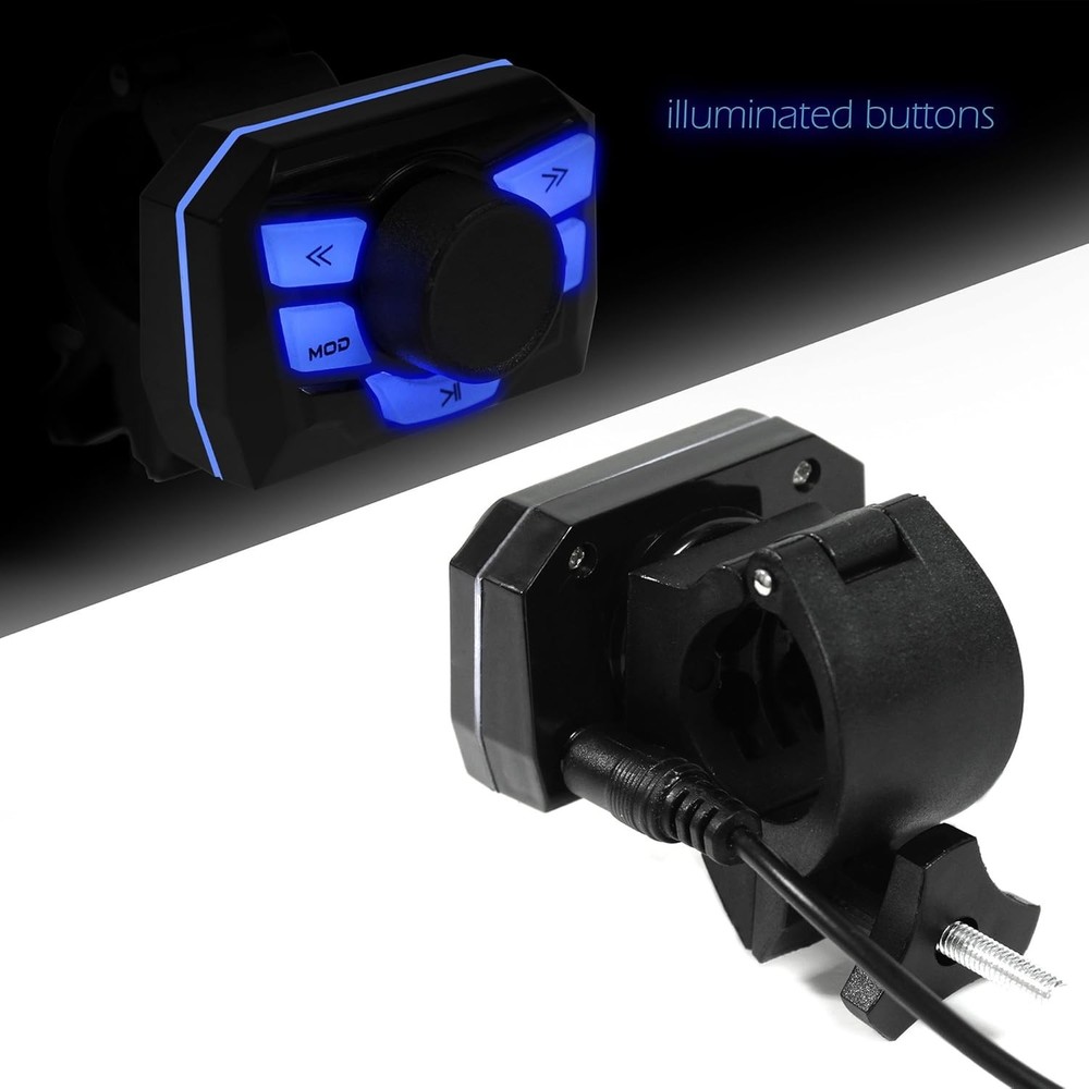 Weatherproof Motorcycle Audio System - 180W Bluetooth Speakers & Remote Control