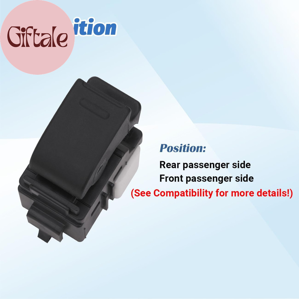 Power Window Switch Control Button Front Rear Passenger Side Compatible with 199