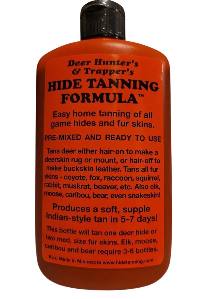 Kit Includes Bottle Trappers Hide Tanning Formula &Two Small Pelt Fleshing Tools