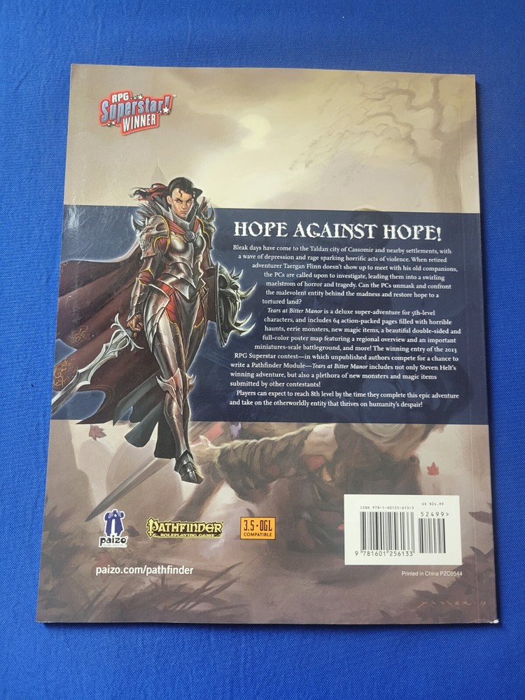 Tears at Bitter Manor - Pathfinder Module