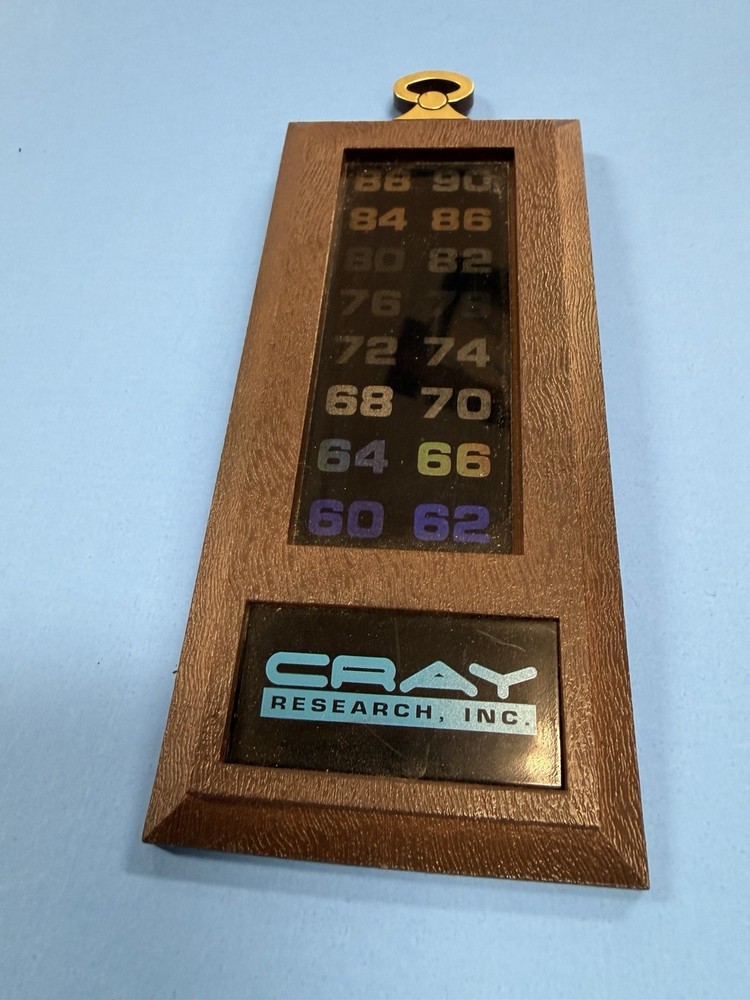 Vintage Cray Research Supercomputer Plastic Thermometer Bin B