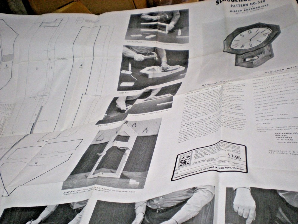 BLUEPRINT...PLAN...Wall Clock Woodworking Blueprint Plan