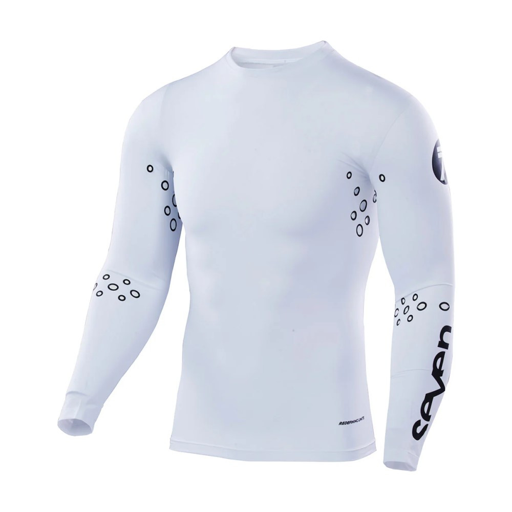 Seven Zero Compression Laser Cut MX Jersey Base Layer White