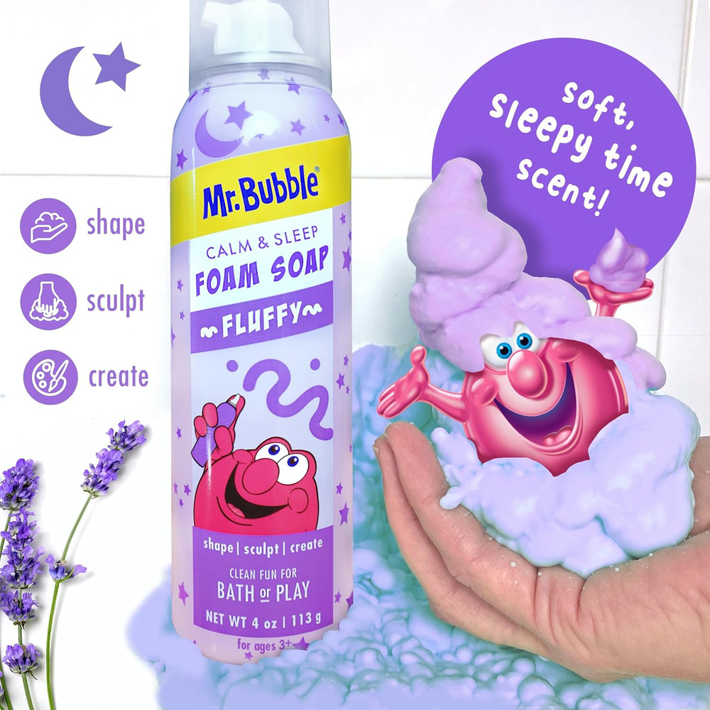 Mr. Bubble Calm & Sleep Foam Soap, 4 Oz, 4 Pack