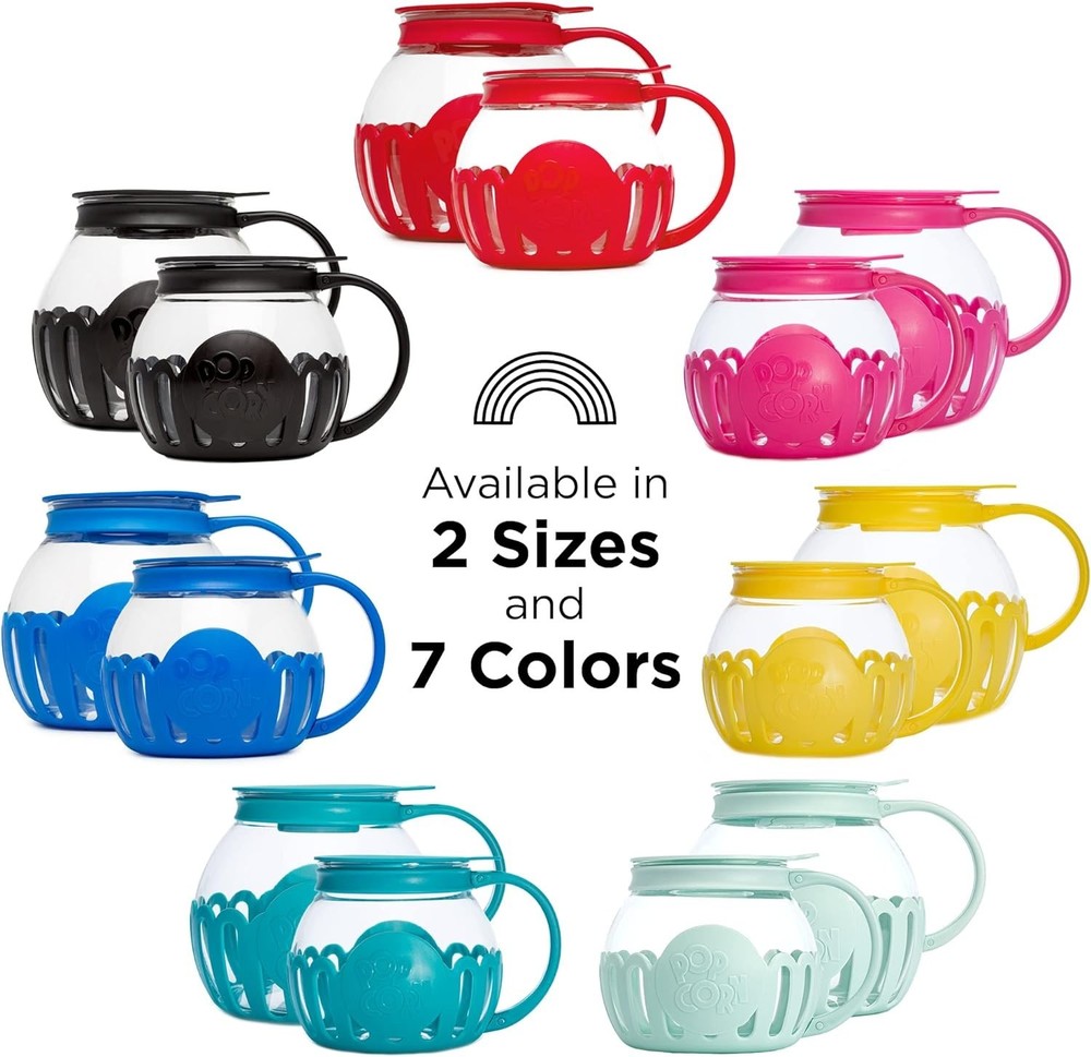 Ecolution 1.5-Quart Micro-Pop Microwave Popcorn Popper in Temperature Safe Glass