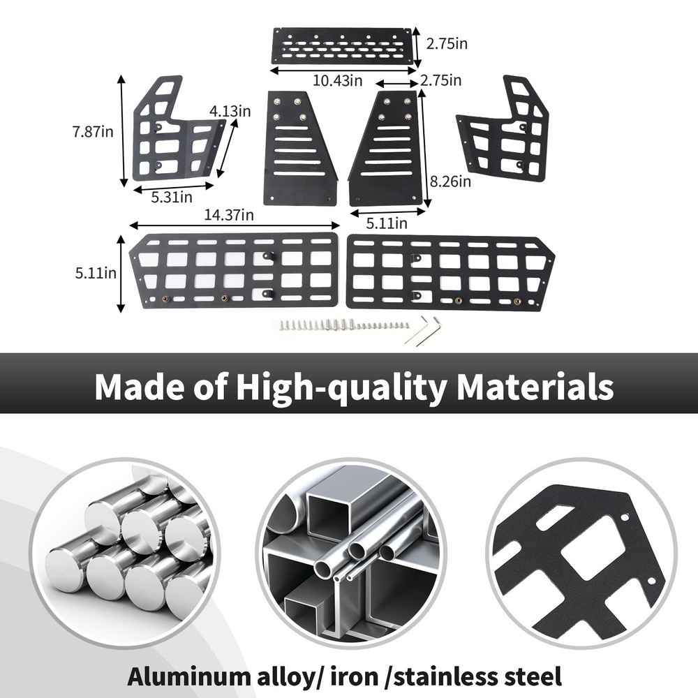 Fits For 4runner 2010+ Center Console MOLLE PANEL Bracket Rack