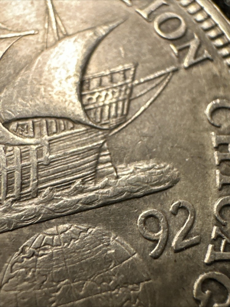 1893 Christopher Columbus Columbian Exposition Commemorative Half Silver Dollar