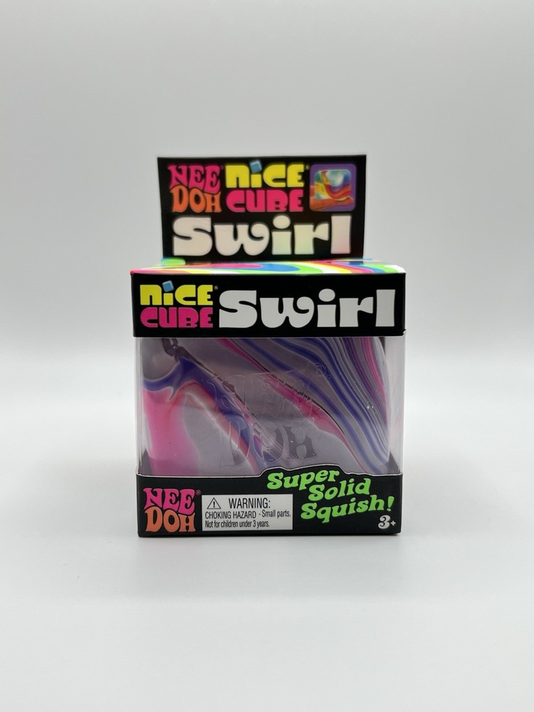 Schylling NeeDoh Nice Cube SWIRL - Super Solid Squish! - RANDOM COLOR!