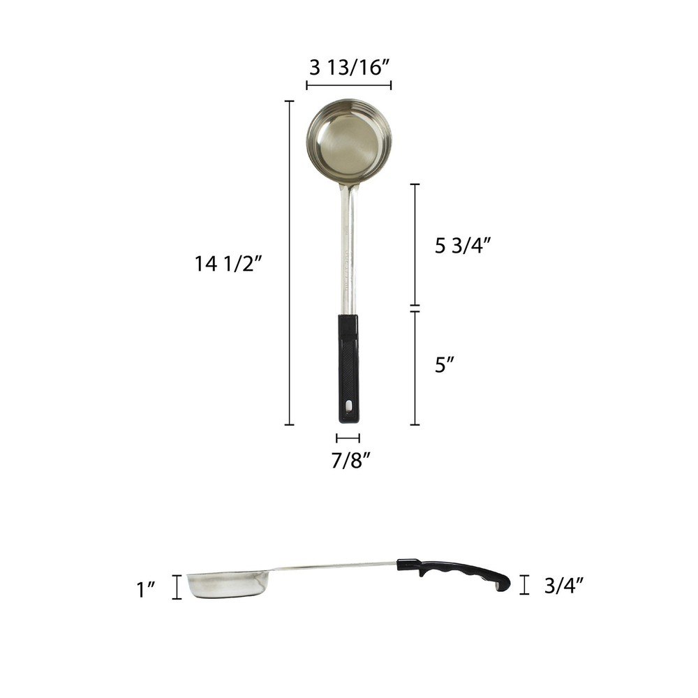 Solid Portion Controller 1 Piece Construction Ladles Plastic Handle 6 Ounce