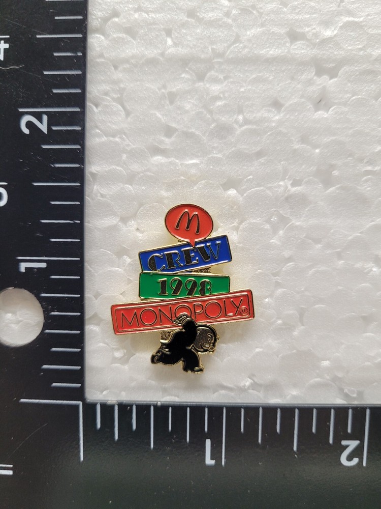 McDonald's LAPEL HAT CREW PIN 1998 MONOPOLY
