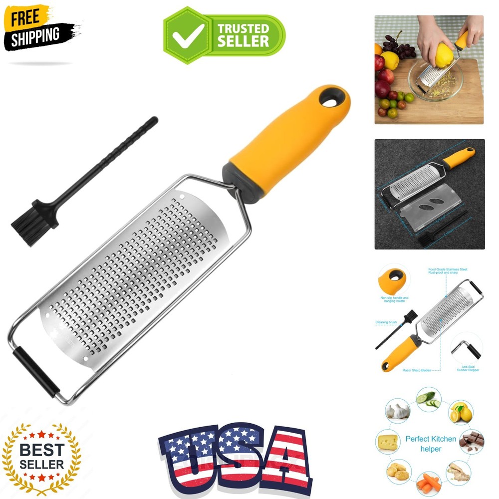 Pro Zester Grater, Lemon Parmesan Zester, Chocolate, With Razor-Sharp Stainle...