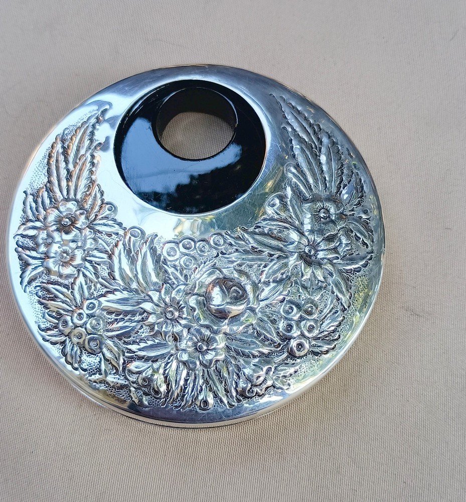 Kirk Stieff Sterling Silver Round Repousse Atomizer Perfume Bottle - Refillable