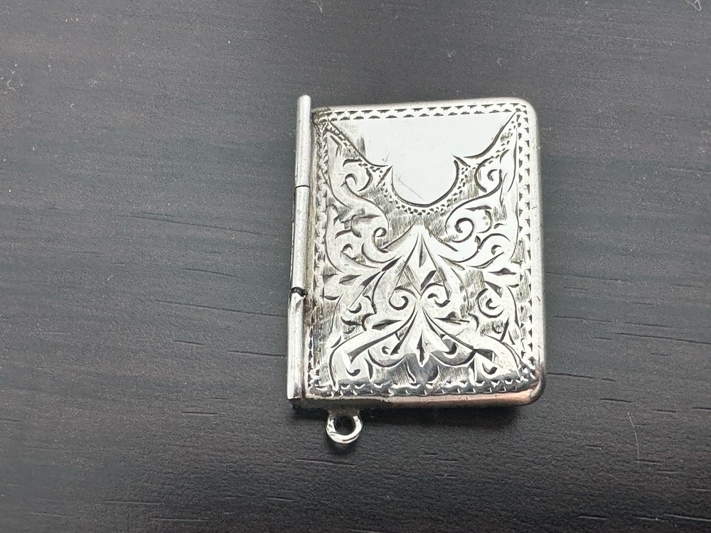 Antique Solid Silver Envelope Stamp Case c.1904