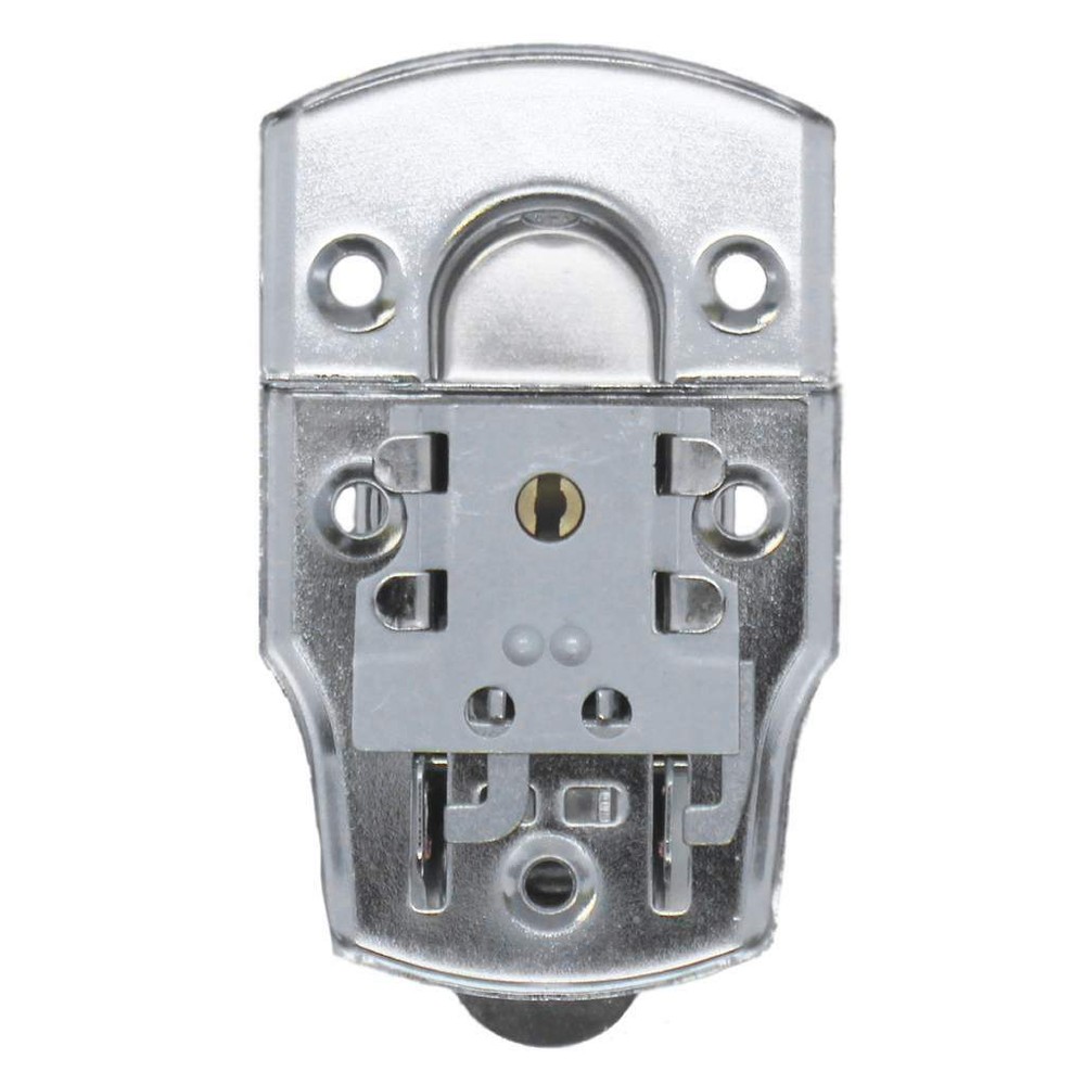 Mid-Size Lockable Briefcase Style Latch with Keys Nickel Plated