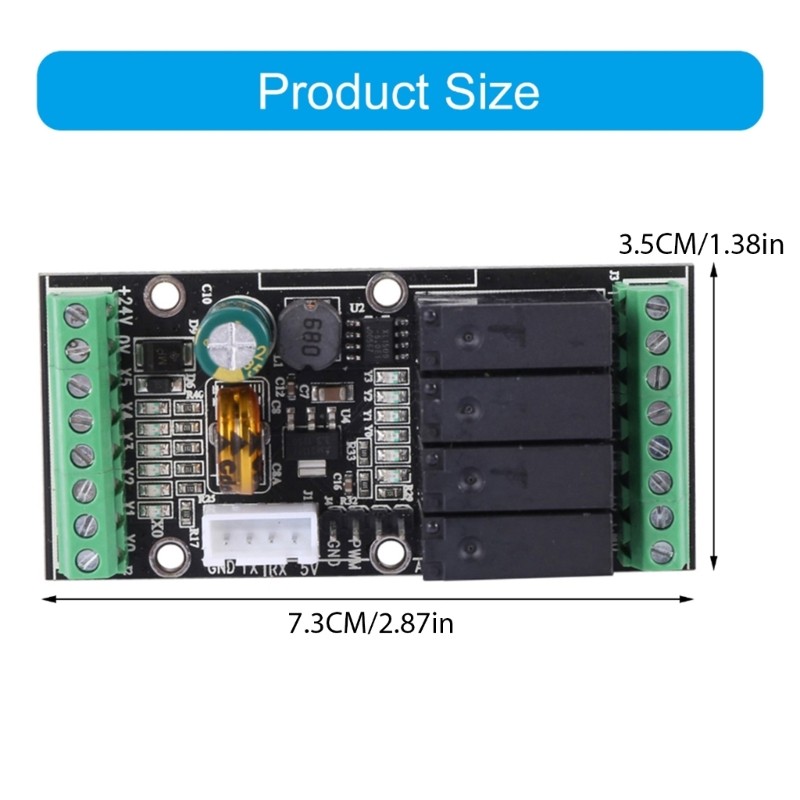 PLC Control Board Supports Analog Inputs FX2N-10MR Streamlined Easy to Use