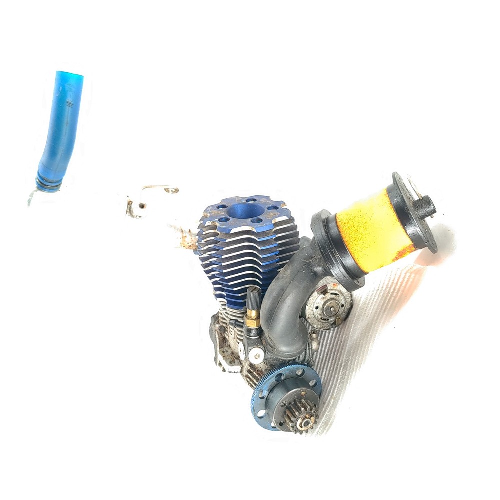 Traxxas TRX 3.3 Nitro Engine w/ Exhaust Pipe & EZ-Start Motor (Low Compression?)