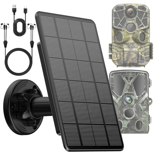 Trail Camera Solar Panel, High Solar Conversion Rate for Trail Camera -
