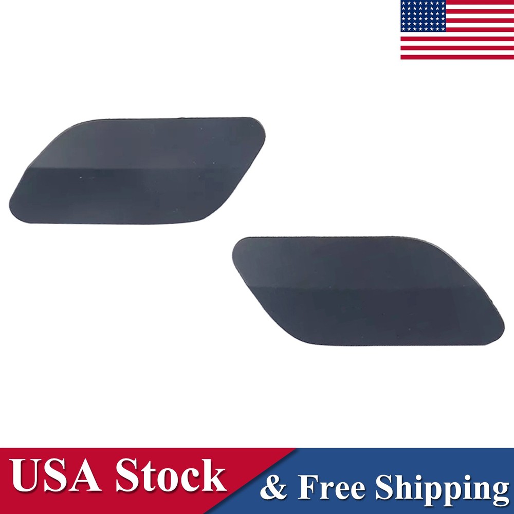 For Audi A7 2011-2015 Pair Front Bumper Headlight Washer Spray Nozzle Cover Cap