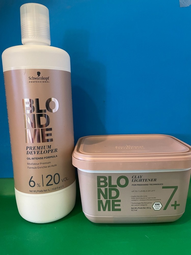 2 Schwarzkopf Blondme Clay Lightener 7+ & Developer (Choose) New & Authentic