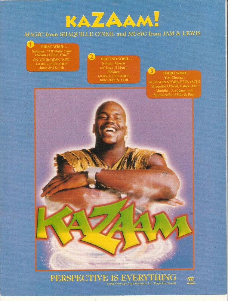 Shaquille O'Neil 1996 Ad- Kazaam Advertisement