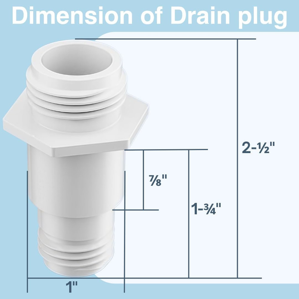 2 Pack Cooler Drain Plug Replacement Kit for Igloo,Ice Chest Drain Plug with ...