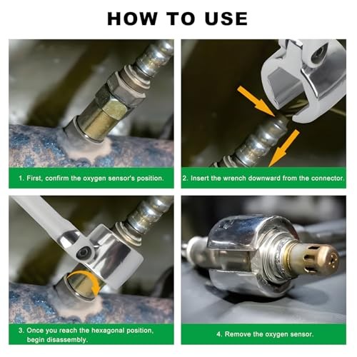 7/8" 22mm Oxygen Sensor Wrench, O2 Sensor Socket Removal Tool with Contour