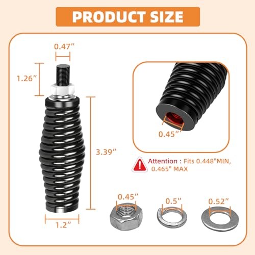 2PCS Whip Lights Spring Mounting Base, Quick Release Heavy-Duty Flat Style