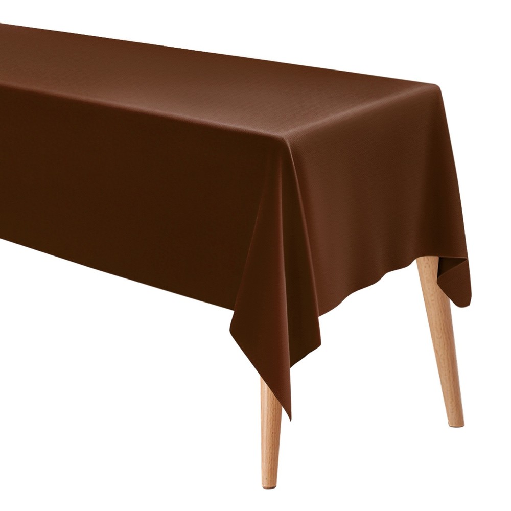 150x300cm Rectangle Tablecloth, Thickened Polyester Table Cloth Dark Brown