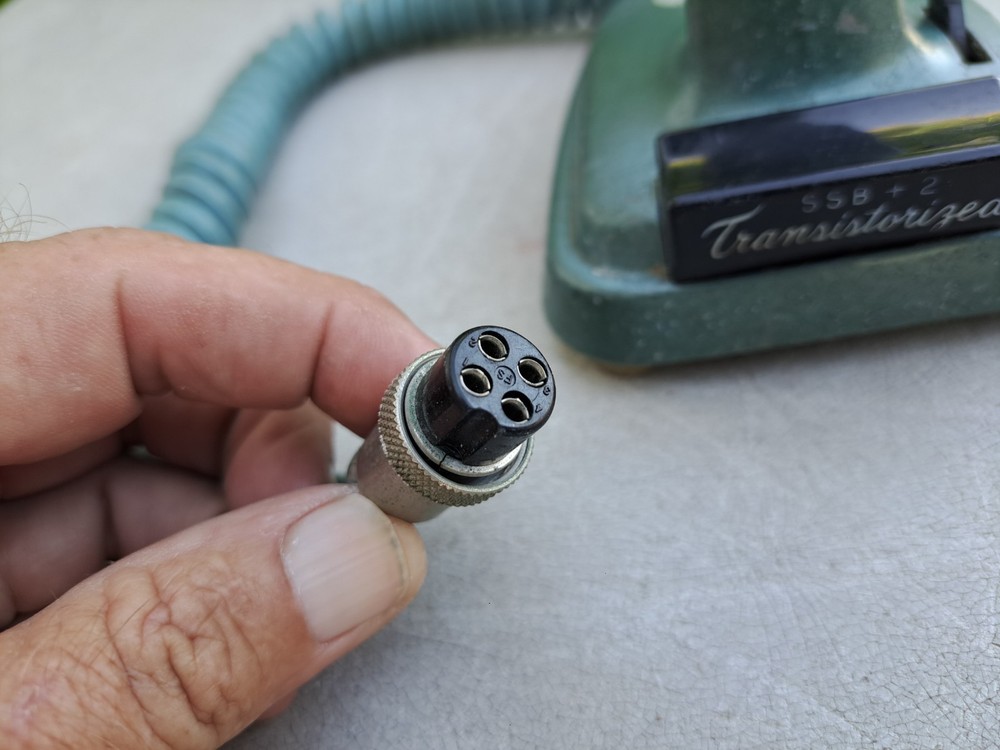 vintage green Turner transistorized SSB+2 desk ham CB microphone untested