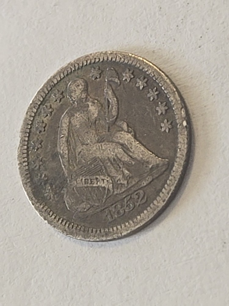 1852 SEATED LIBERTY HALF DIME #1512