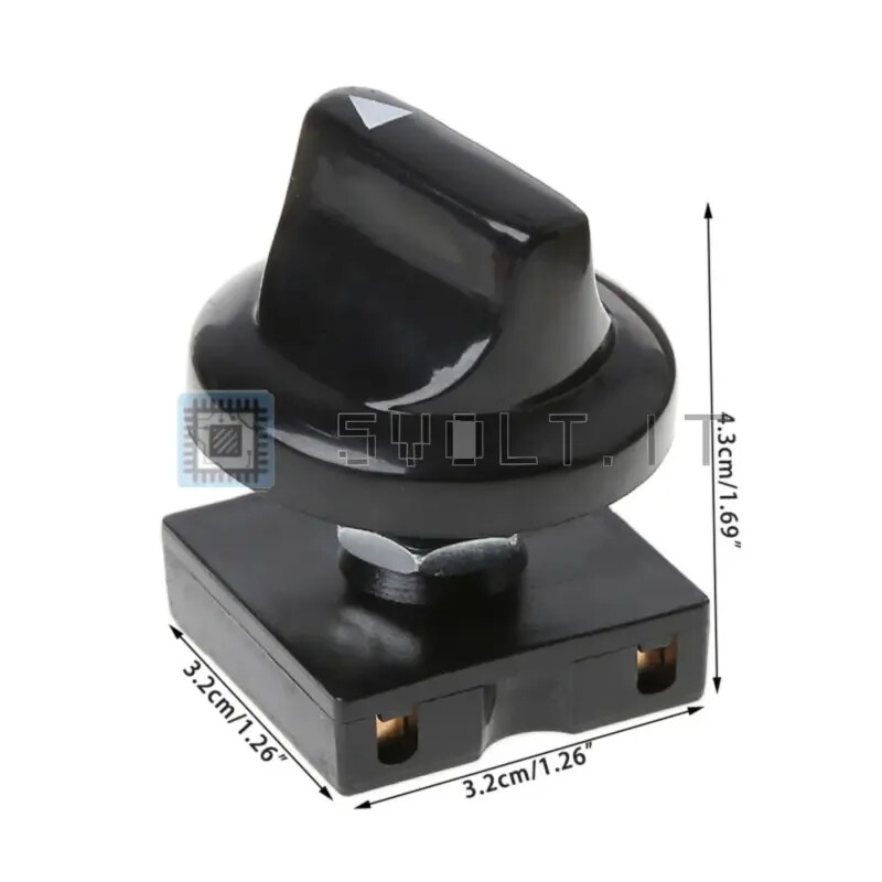 Switch selector 4 position rotary knob 13A 250V