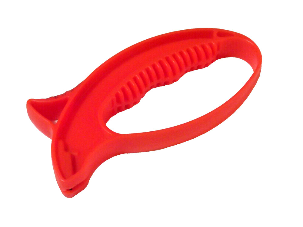 Orange Plastic Handle Straight Edge Knife Sharpener with Carbide Bits MI328 NEW!