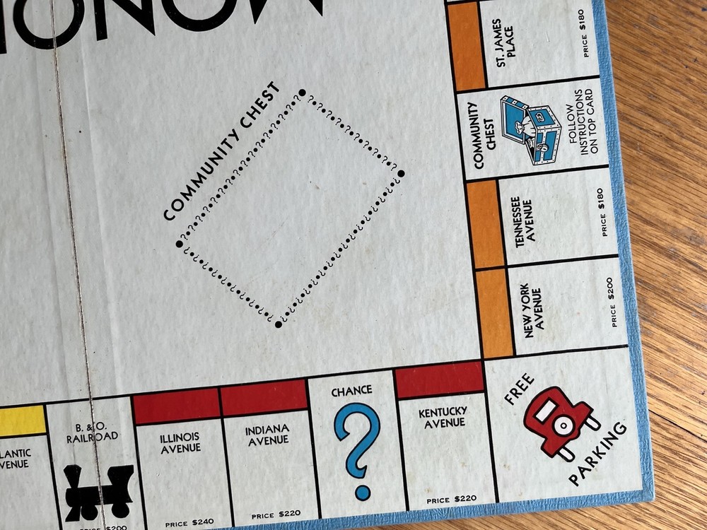 Monopoly 1961 Genuine Original GAME BOARD Only