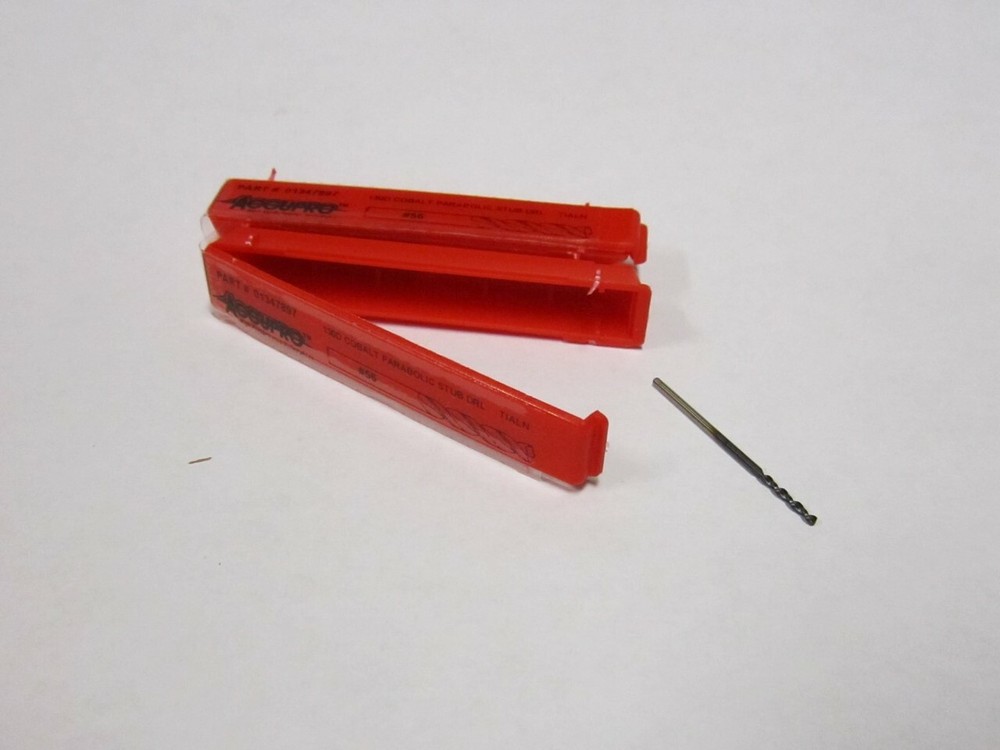 #56 Wire Screw Machine Length Drill Bit TiAlN Finish 2 Pieces