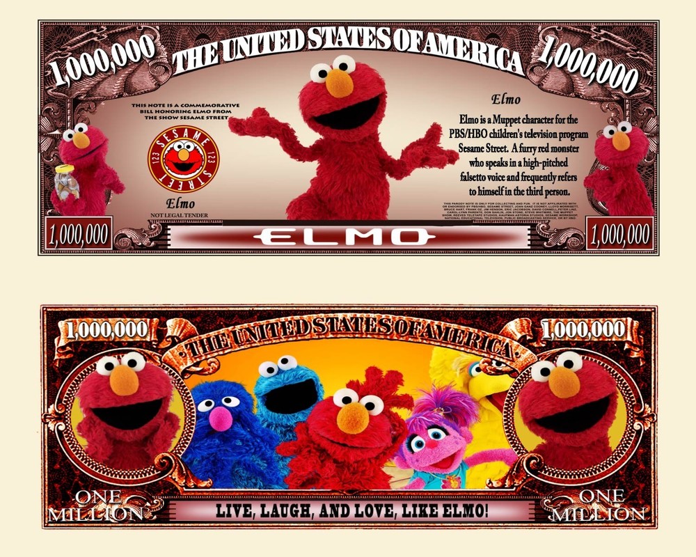 OUR ELMO NOVELTY NOTE AND BILL (25 Each)
