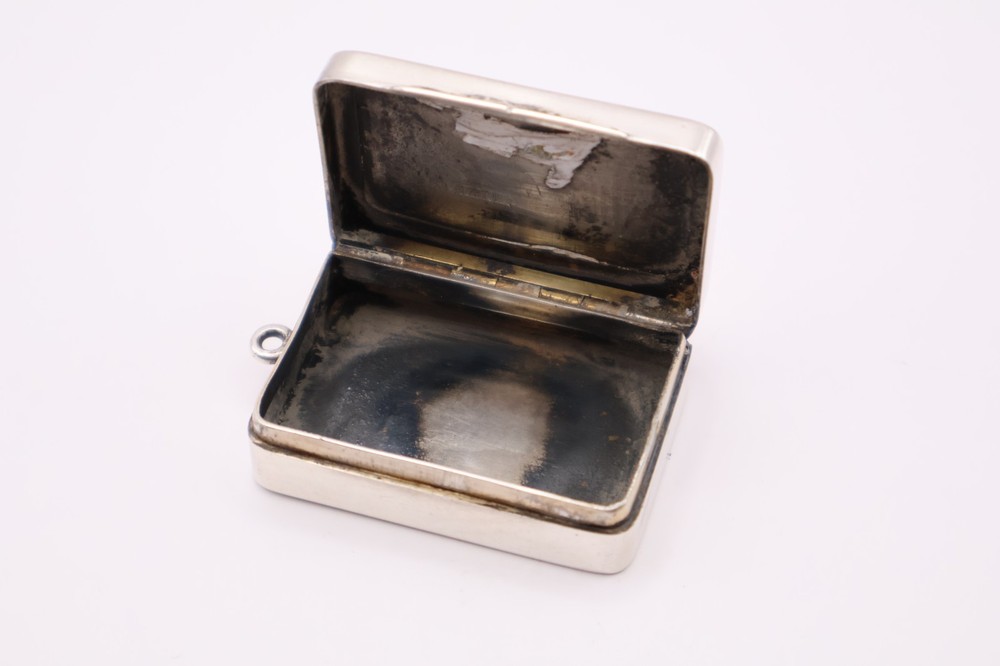 Antique Silver Vesta Case Box