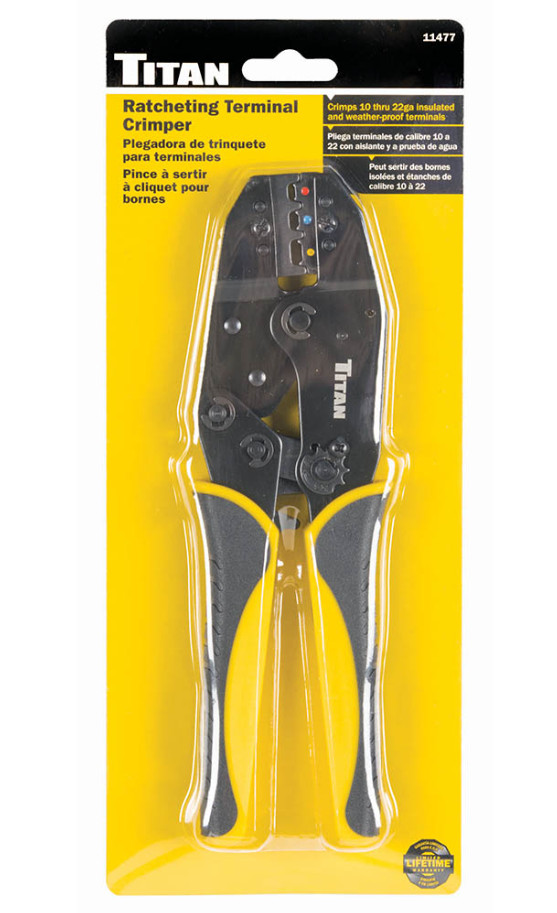 Titan Tool 11477 Ratcheting Wire Terminal Crimper