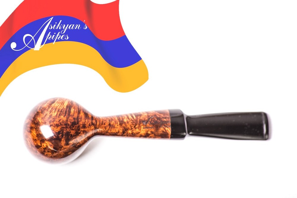 Asikyan Pipe #427/24 Apple Smooth Partially Rusticated Hand Made