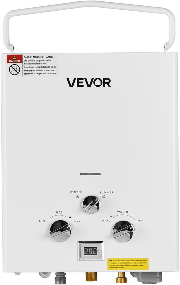 Tankless Portable Propane Water Heater 5L - Instant Hot Water for Camping RVs