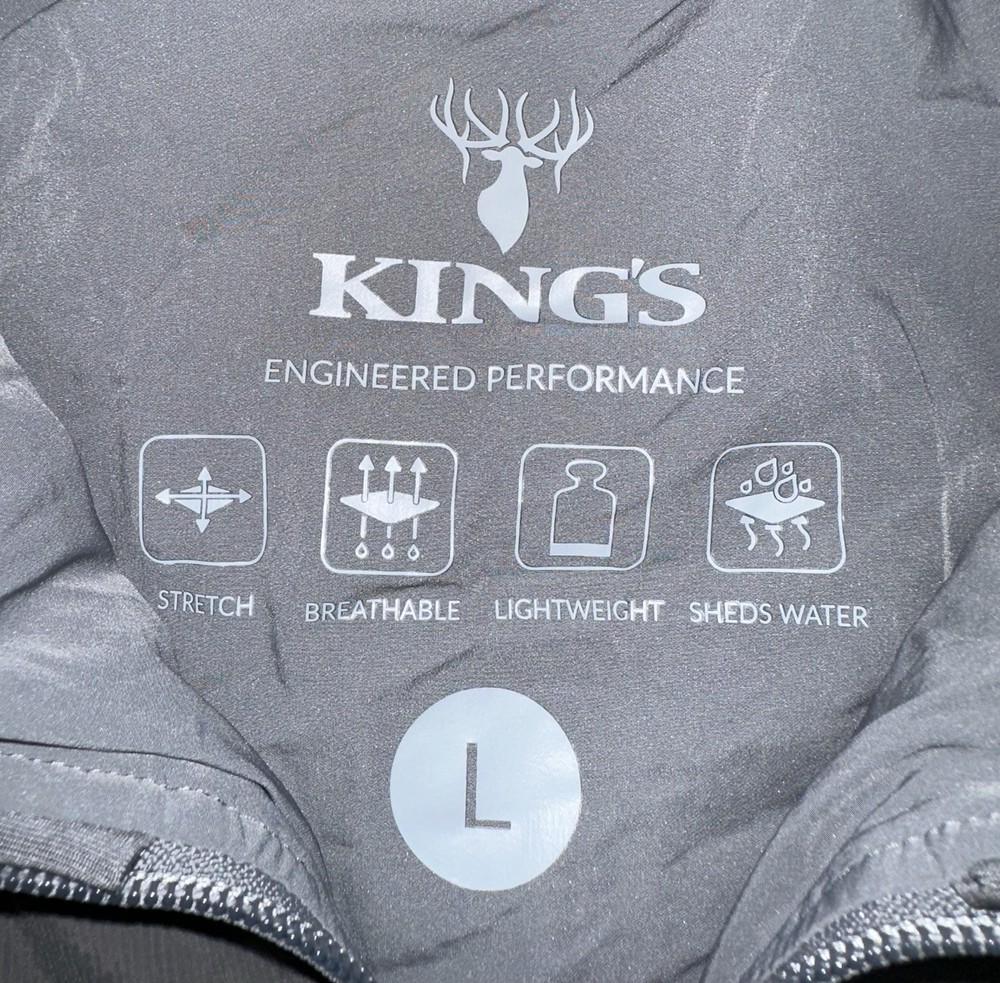 King's XKG Boulder Gray Soft Shell Transition Flex Jacket Sz L