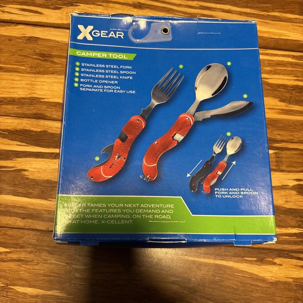 X Gear - Camper Tool, 4 Tools. Stainless Steel