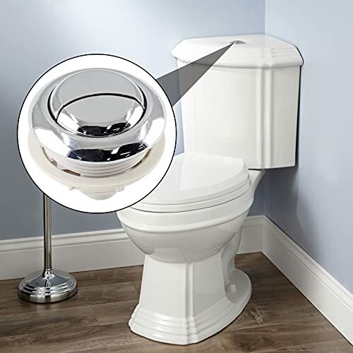 3pcs Diameter Toilet Tank Button Dual Push Flushing Toilet Button With Thread