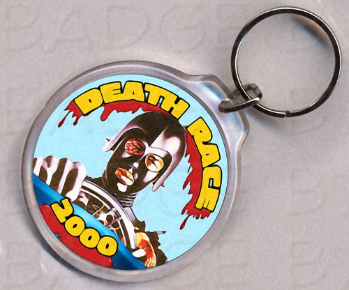 DEATHRACE 2000 round keyring - CLASSIC!